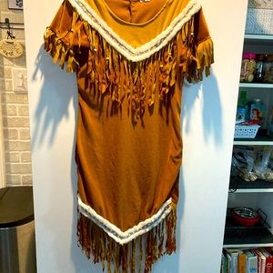 Girls Native American Costume with Tie-Headband
